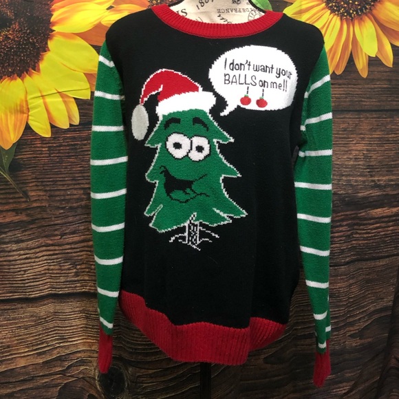 Ugly Christmas Sweater Raunchy Balls 
